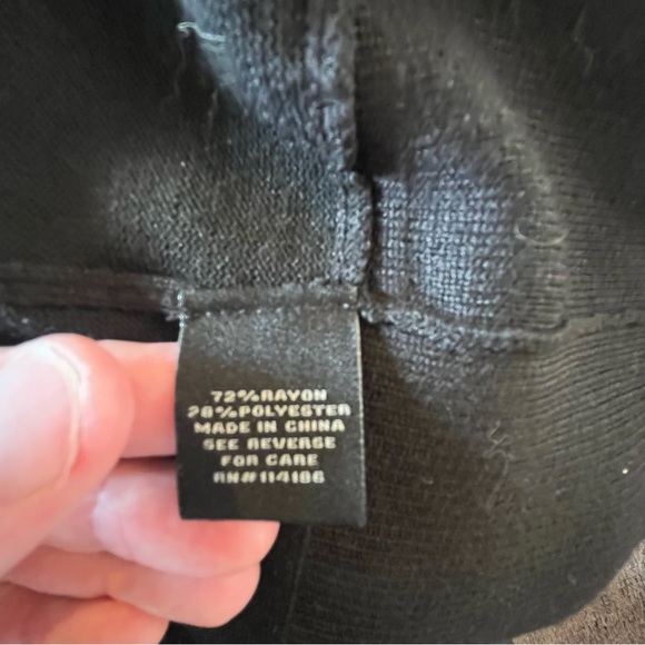 Women's Verve Ami Black Open Front Sweater Cardigan, Black, Medium - Picture 8 of 8